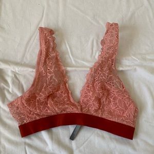 EUC - Aerie peach lace bralette